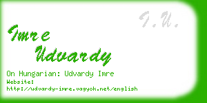 imre udvardy business card